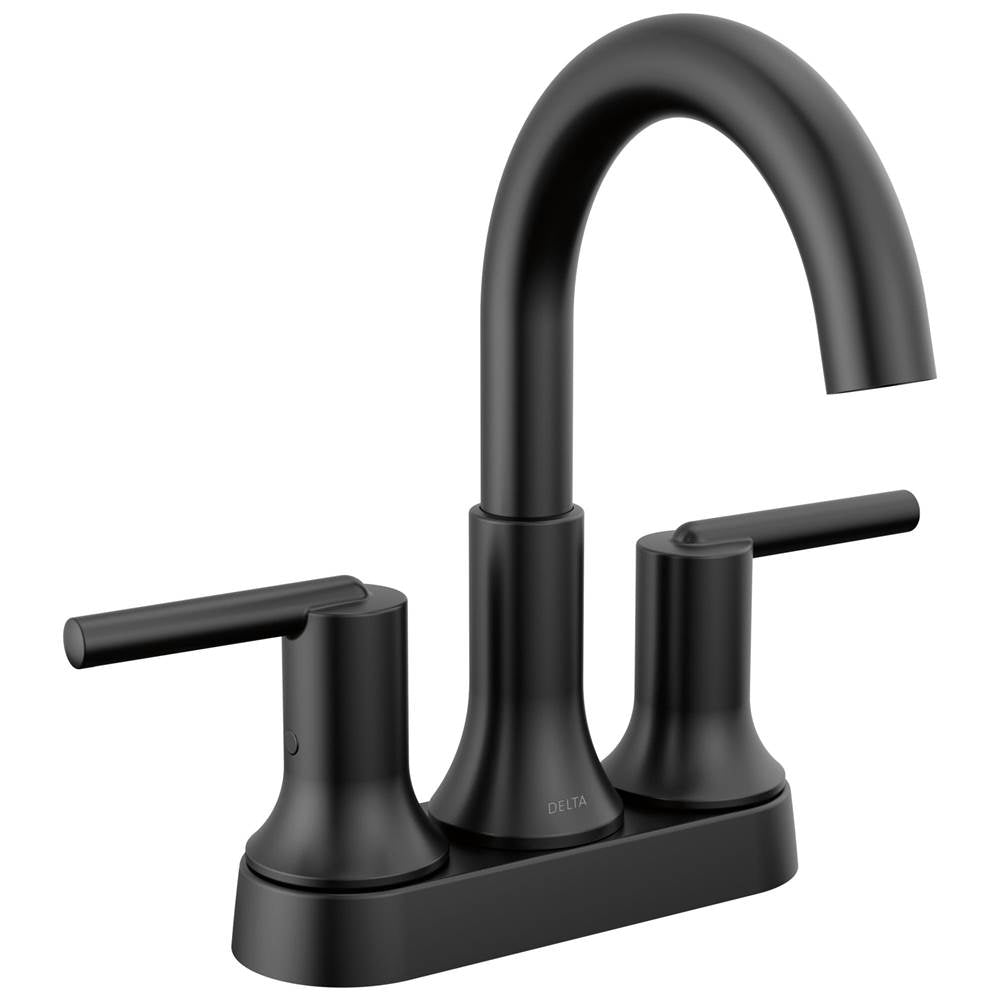 Delta Faucet - Trinsic Two Handle Centerset Bathroom Faucet - Matte Black