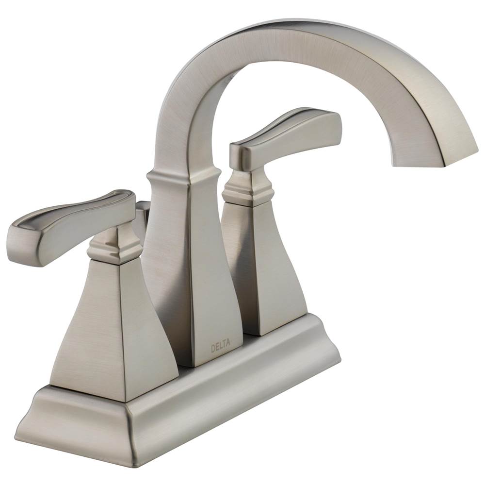 Delta Faucet - LakewoodE Two Handle Centerset Bathroom Faucet - Spotshield Brushed Nickel