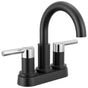 Delta Faucet - NicoliE Two Handle Centerset Bathroom Faucet - Matte Black / Chrome