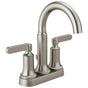 Delta Faucet - AluxE Two Handle Centerset Bathroom Faucet With Pop-Up Drain - Spotshield Brushed Nickel