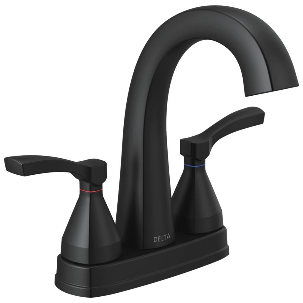 Delta Faucet - Stryke Two Handle Centerset Bathroom Faucet - Matte Black