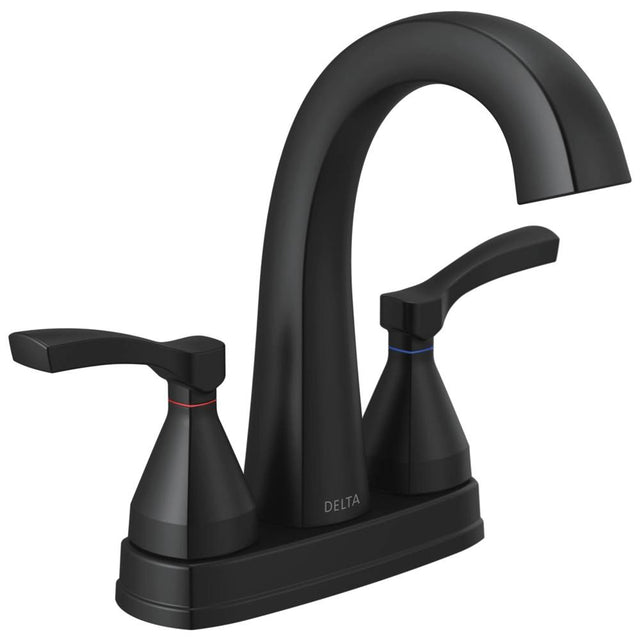 Delta Faucet - Stryke Two Handle Centerset Bathroom Faucet - Matte Black