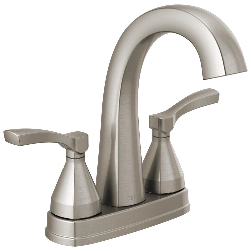 Delta Faucet - Stryke Two Handle Centerset Bathroom Faucet - Lumicoat Stainless