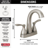 Stryke Two Handle Centerset Bathroom Faucet