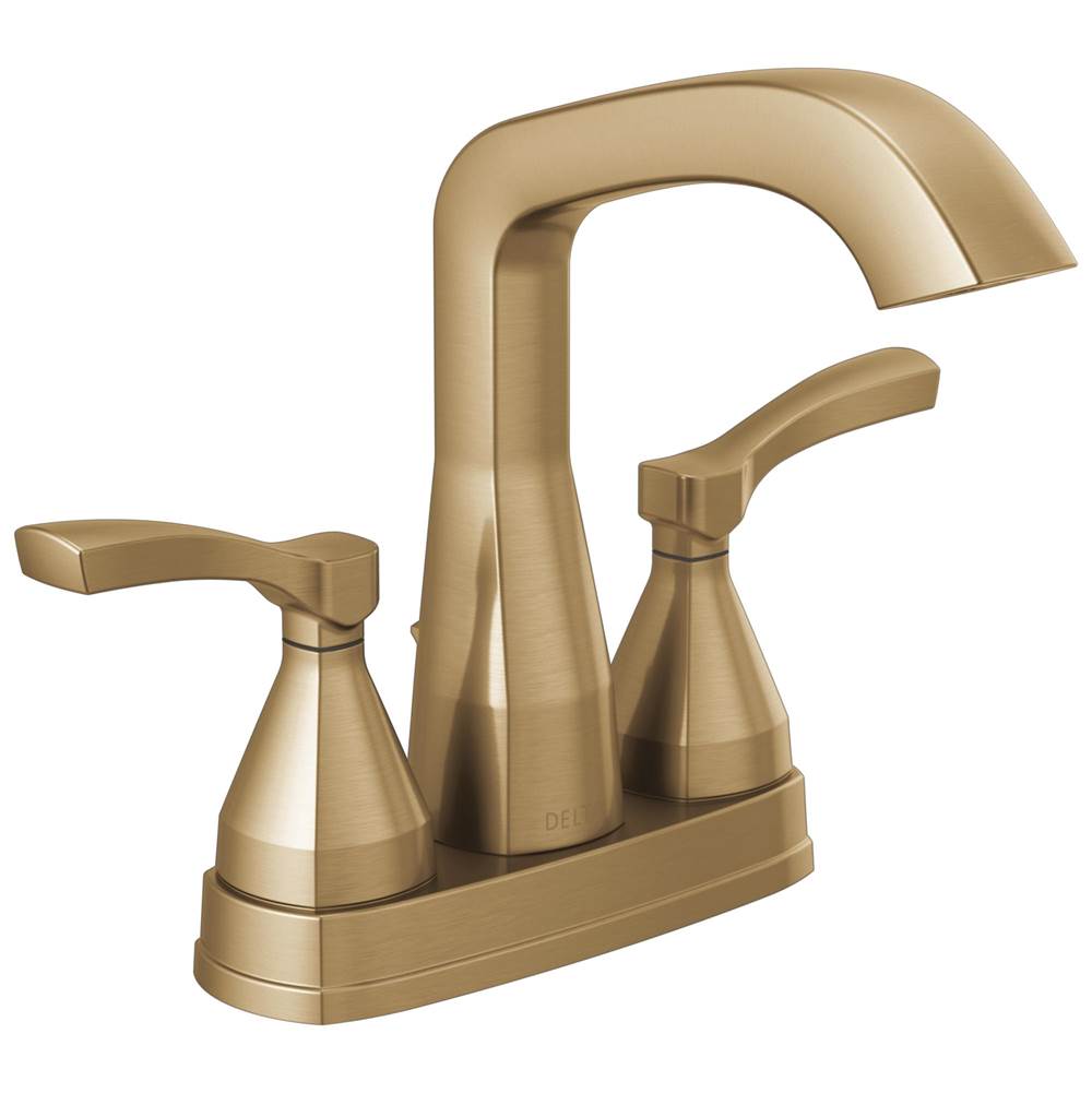Delta Faucet - Stryke Two Handle Centerset Bathroom Faucet With Pop-Up Drain - Lumicoat Champagne Bronze