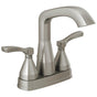 Delta Faucet - Stryke Two Handle Centerset Bathroom Faucet With Pop-Up Drain - Lumicoat Stainless