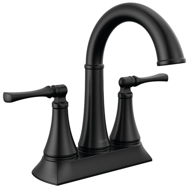 Delta Faucet - ArchdaleE Two Handle Centerset Bathroom Faucet - Matte Black