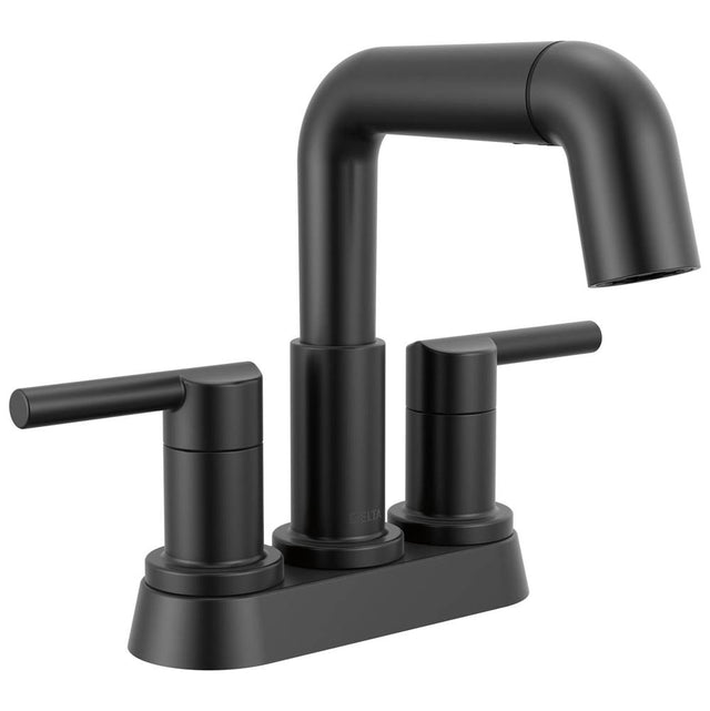 Delta Faucet - NicoliE Two Handle Centerset Pull-Down Bathroom Faucet - Matte Black