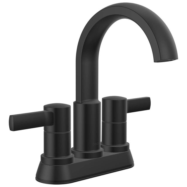 Delta Faucet - AlbionE Two Handle Centerset Bathroom Faucet - Matte Black