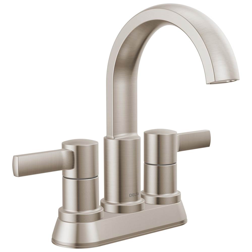 Delta Faucet - AlbionE Two Handle Centerset Bathroom Faucet - Spotshield Brushed Nickel