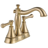 Delta Faucet - CassidyE Two Handle Centerset Bathroom Faucet - Metal Pop-Up - Champagne Bronze