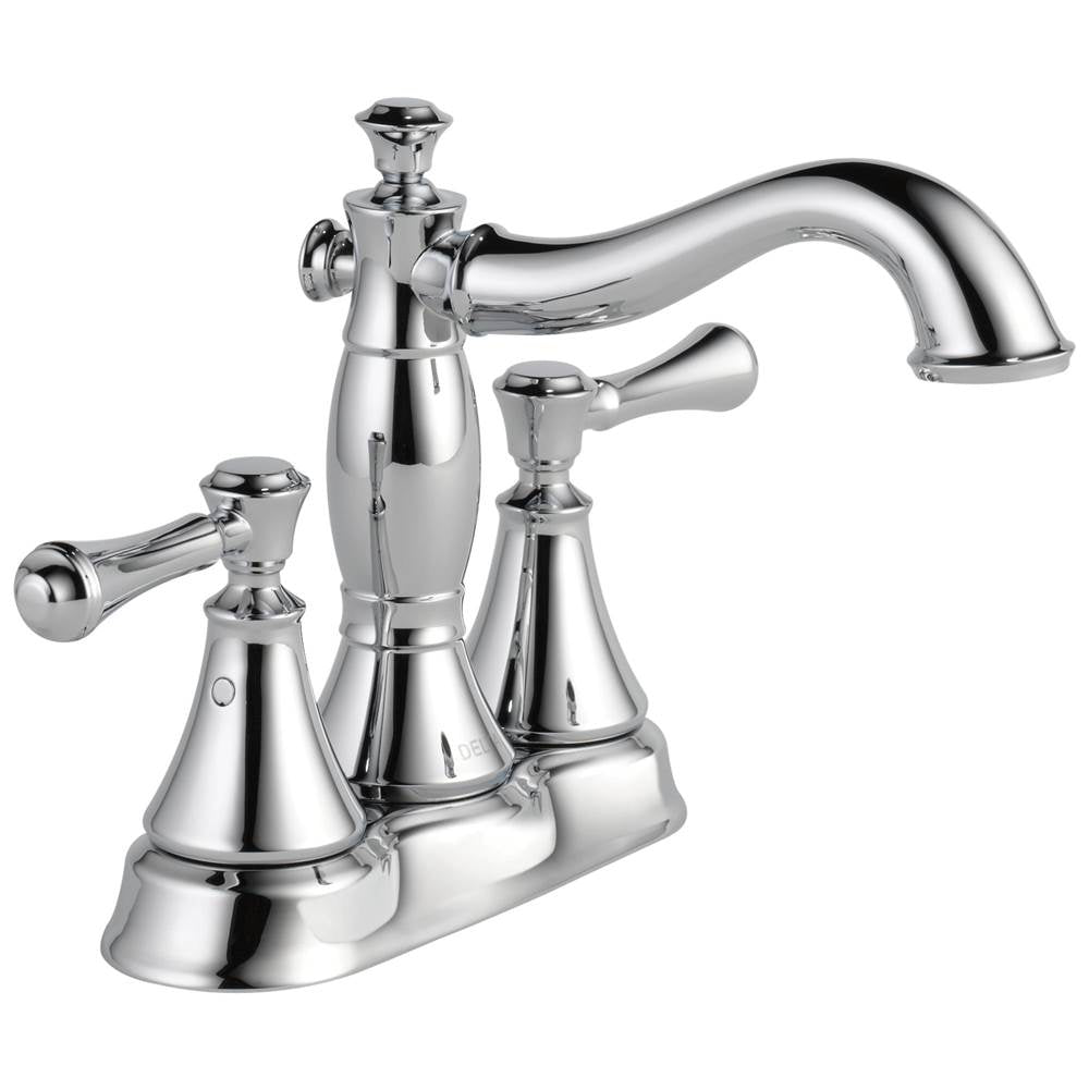 Delta Faucet - CassidyE Two Handle Centerset Bathroom Faucet - Metal Pop-Up - Chrome