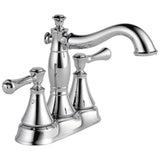 Delta Faucet - CassidyE Two Handle Centerset Bathroom Faucet - Metal Pop-Up - Chrome