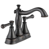 Delta Faucet - CassidyE Two Handle Centerset Bathroom Faucet - Metal Pop-Up - Venetian Bronze