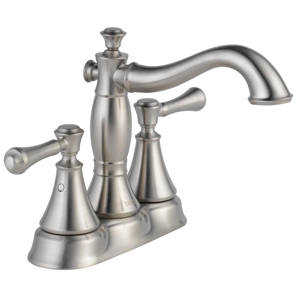 Delta Faucet - CassidyE Two Handle Centerset Bathroom Faucet - Metal Pop-Up - Stainless