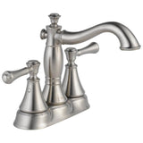 Delta Faucet - CassidyE Two Handle Centerset Bathroom Faucet - Metal Pop-Up - Stainless