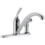 Delta Faucet - 134 / 100 / 300 / 400 Series Single Handle Kitchen Faucet with Integral Spray - Chrome