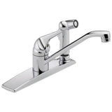 Delta Faucet - 134 / 100 / 300 / 400 Series Single Handle Kitchen Faucet with Integral Spray - Chrome