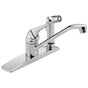 Delta Faucet - 134 / 100 / 300 / 400 Series Single Handle Kitchen Faucet with Integral Spray - Chrome