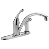 Delta Faucet - CollinsE Single Handle Kitchen Faucet with Integral Spray - Chrome