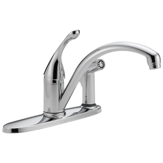 Delta Faucet - CollinsE Single Handle Kitchen Faucet with Integral Spray - Chrome
