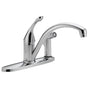 Delta Faucet - CollinsE Single Handle Kitchen Faucet with Integral Spray - Chrome
