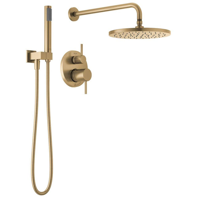 Delta Faucet - ModernE Monitor 14 Series Shower with Raincan, Hand Shower & Rough Valve - Champagne Bronze