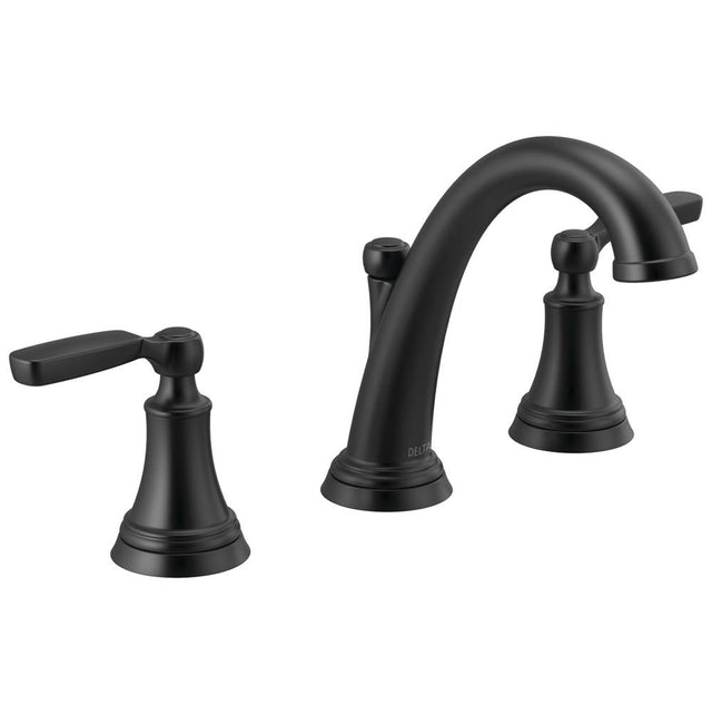 Delta Faucet - WoodhurstE Two Handle Widespread Bathroom Faucet - Matte Black