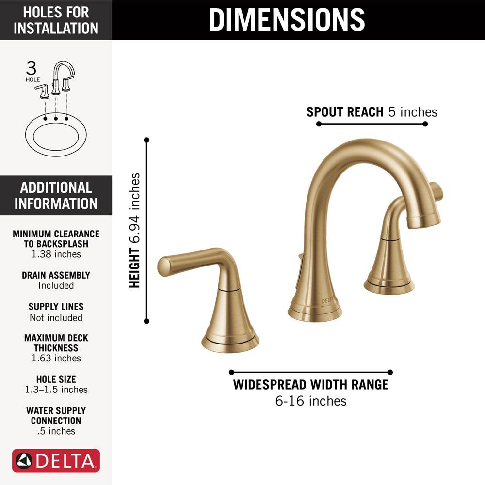 KayraE Two Handle Widespread Bathroom Faucet