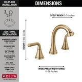 KayraE Two Handle Widespread Pull-Down Bathroom Faucet