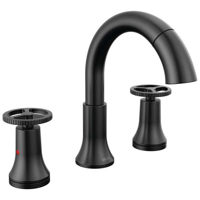 Delta Faucet - Trinsic Two Handle Widespread Pull Down Bathroom Faucet - Matte Black