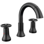Delta Faucet - Trinsic Two Handle Widespread Pull Down Bathroom Faucet - Matte Black