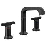 Delta Faucet - TetraE Two Handle Widespread Bathroom Faucet - Matte Black