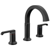 Delta Faucet - TetraE Two Handle Widespread Bathroom Faucet - Matte Black
