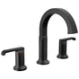Delta Faucet - TetraE Two Handle Widespread Bathroom Faucet - Matte Black