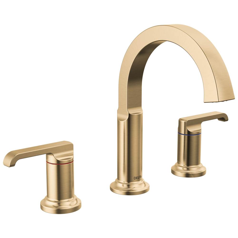 Delta Faucet - TetraE Two Handle Widespread Bathroom Faucet - LumicoatÂ® Champagne Bronze