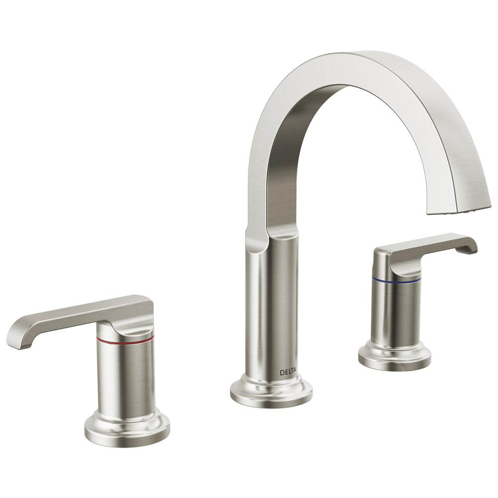 Delta Faucet - TetraE Two Handle Widespread Bathroom Faucet - LumicoatÂ® Stainless