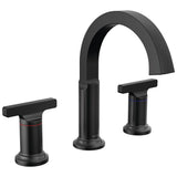 Delta Faucet - TetraE Two Handle Widespread Bathroom Faucet - Matte Black
