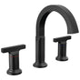 Delta Faucet - TetraE Two Handle Widespread Bathroom Faucet - Matte Black