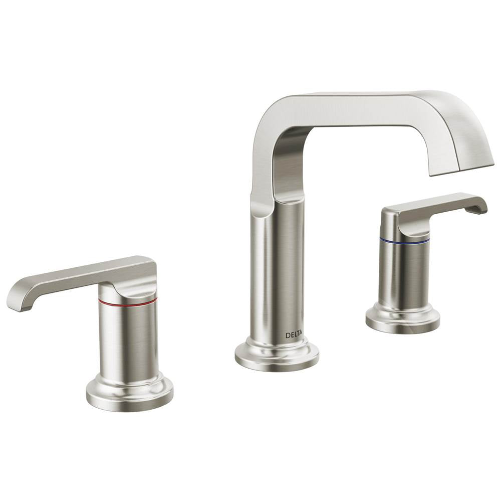 Delta Faucet - TetraE Two Handle Widespread Bathroom Faucet - LumicoatÂ® Stainless