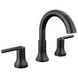 Delta Faucet - Trinsic Two Handle Widespread Pull Down Bathroom Faucet - Matte Black