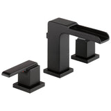 Delta Faucet - Ara Two Handle Widespread Channel Bathroom Faucet - Matte Black