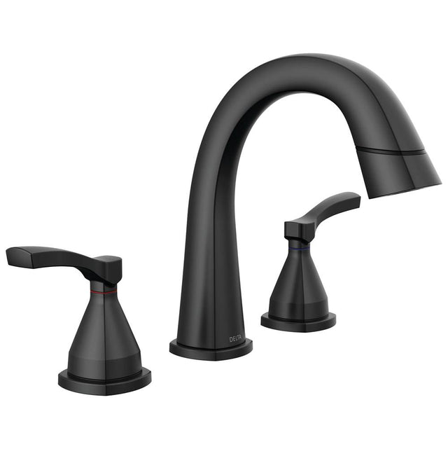 Delta Faucet - Stryke Two Handle Widespread Pull Down Bathroom Faucet - Matte Black