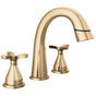 Delta Faucet - Stryke Two Handle Widespread Pull Down Bathroom Faucet - LumicoatÂ® Champagne Bronze