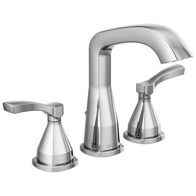Delta Faucet - Stryke Two Handle Widespread Bathroom Faucet With Pop-Up Drain - Lumicoat Chrome