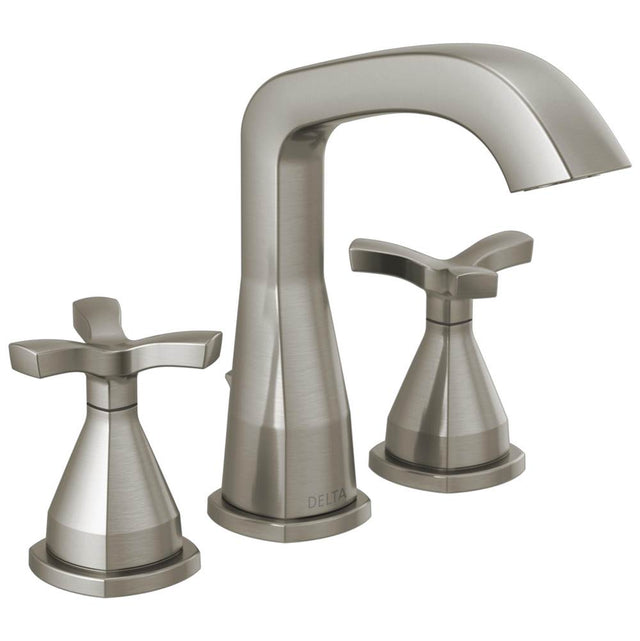 Delta Faucet - Stryke Two Handle Widespread Bathroom Faucet With Pop-Up Drain - Lumicoat Stainless