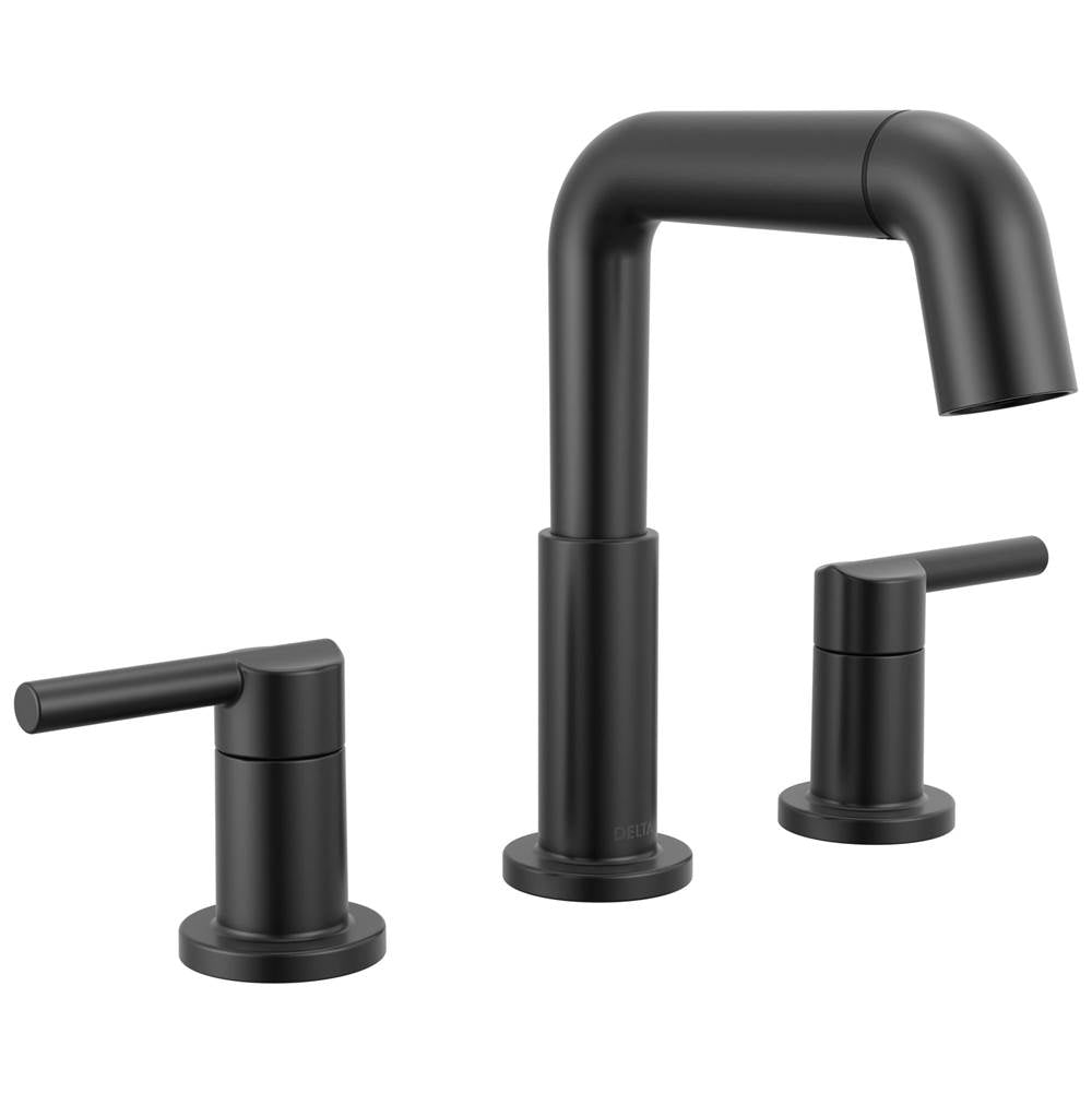Delta Faucet - NicoliE Two Handle Widespread Pull-Down Bathroom Faucet - Matte Black
