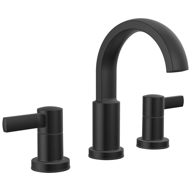 Delta Faucet - AlbionE Two Handle Widespread Bathroom Faucet - Matte Black