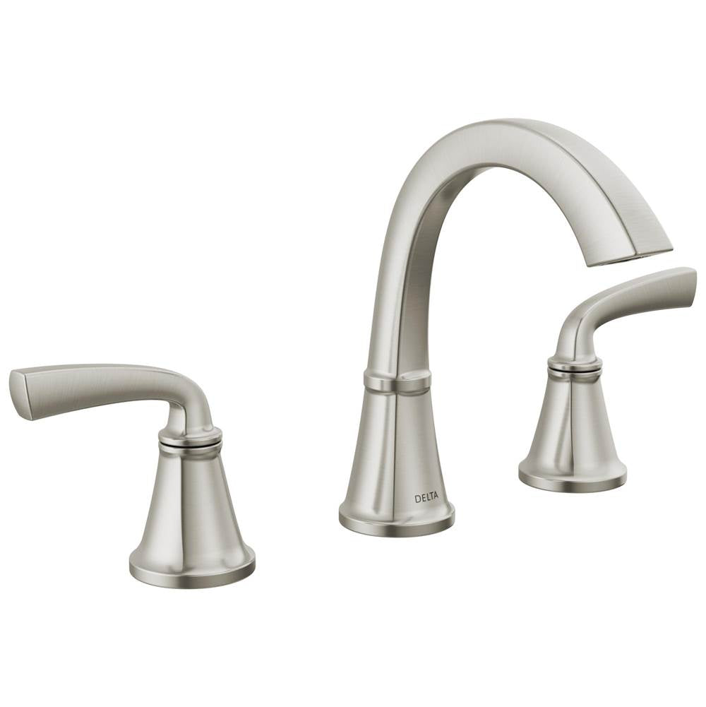Delta Faucet - GeistE Two Handle Widespread Bathroom Faucet - Spotshield Brushed Nickel