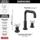 NicoliE Two Handle Widespread Bathroom Faucet